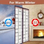 Classic Country-style EVA Polyethylene Air Conditioner Door Curtain, Magnetic Closure, Windproof, Blocks Cold Air, Smoke Barrier, Easy To Install, Suitable For All Seasons, Waterproof, Unlined, Plain
