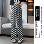 Tie-dye Slim-fit Wide-leg Floor-length Pants For Women