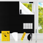 420D Blackout Fabric, Fully Opaque Curtains, Portable And Cut-to-size Sun-blocking Shade Curtains