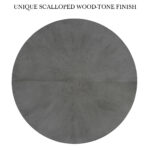 Oak Gray Dining Table Set:39.4" Round Table + 2 Chairs - Traditional Solid Wood Kitchen Set with Inlaid Tabletop, Elegant Curved Legs for Dining Room