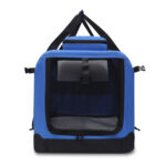 3-Door Folding Soft Dog Crate With Carrying Bag And Fleece Bed , Indoor & Outdoor Pet Home