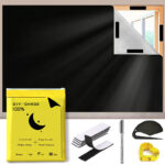 420D Blackout Fabric, Fully Opaque Curtains, Portable And Cut-to-size Sun-blocking Shade Curtains