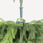 5' Artificial Real Touch Pine Tree in Black Plastic Pot, 2pc/set