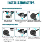 125mm Angle Grinder, Cordless Cutting Grinder, Grinding Machine, Flexible Shaft With 21V Batteries