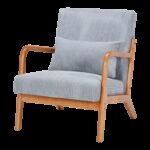 Mid-Century Modern Accent Chair, Arm Chair Living Room Chairs with Pillow Upholstered Reading Chair with Solid Wood Frame & Living Room Bedroom Balcony (Antique Dark Grey)