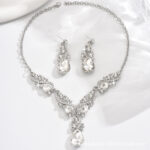 Cross-Border Foreign Trade Retro Jewelry Exaggerated Necklace Set Luxury Crystal Jewelry Banquet Dress Accessories Factory Direct Supply