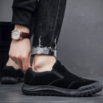 Men's Slip-On Casual Safety Shoes, Low-cut, Waterproof, Anti-slip Wear-resistant Outdoor Work Shoes