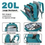 3-Piece Luggage Set - 20in Checked Suitcase with TSA Lock Travel Duffel Bag Wet-Dry Toiletry Bag,blue