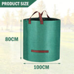 2X 500 2X272 L Large Garden Waste Bags Refuse Heavy Duty Sacks Grass Leaves Rubbish Bag