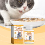 Cat 3 Fish Oil Tablets, Multivitamin Skin & Coat Supplement For Cats, Support Immune, Heart & Bone Health, 60 Chewable Tablets