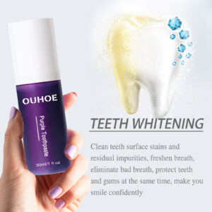 Cross-Border Ouhoe Purple Whitening Toothpaste Daily Gentle Tooth Care Cleansing Breath Care Teeth Cleaning Care