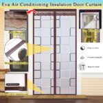 Classic Country-style EVA Polyethylene Air Conditioner Door Curtain, Magnetic Closure, Windproof, Blocks Cold Air, Smoke Barrier, Easy To Install, Suitable For All Seasons, Waterproof, Unlined, Plain