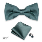 Mens Formalwear Accessory Burgundy Bow Tie Set