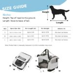 3-Door Folding Soft Dog Crate With Carrying Bag And Fleece Bed , Indoor & Outdoor Pet Home