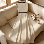 Color-block French-chic Sleeveless Dress For Women