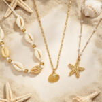 Cross-border European American Multi-layer Jewelry Set, Ocean Beach Style Clavicle Necklace With Shell & Starfish Pendant, In Stock Seaside Women Neck Accessories