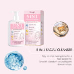 Hoygi 5 In 1 Multi-Effect Facial Cleanser, Gentle Skin-Friendly Daily Cleansing Pump Face Wash