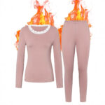 Warm Long-Sleeve Casual Autumn Top And Pants Set