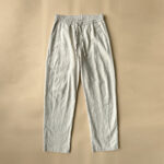 White Loose-fitting Straight-leg Lightweight Cotton-linen Casual Trousers