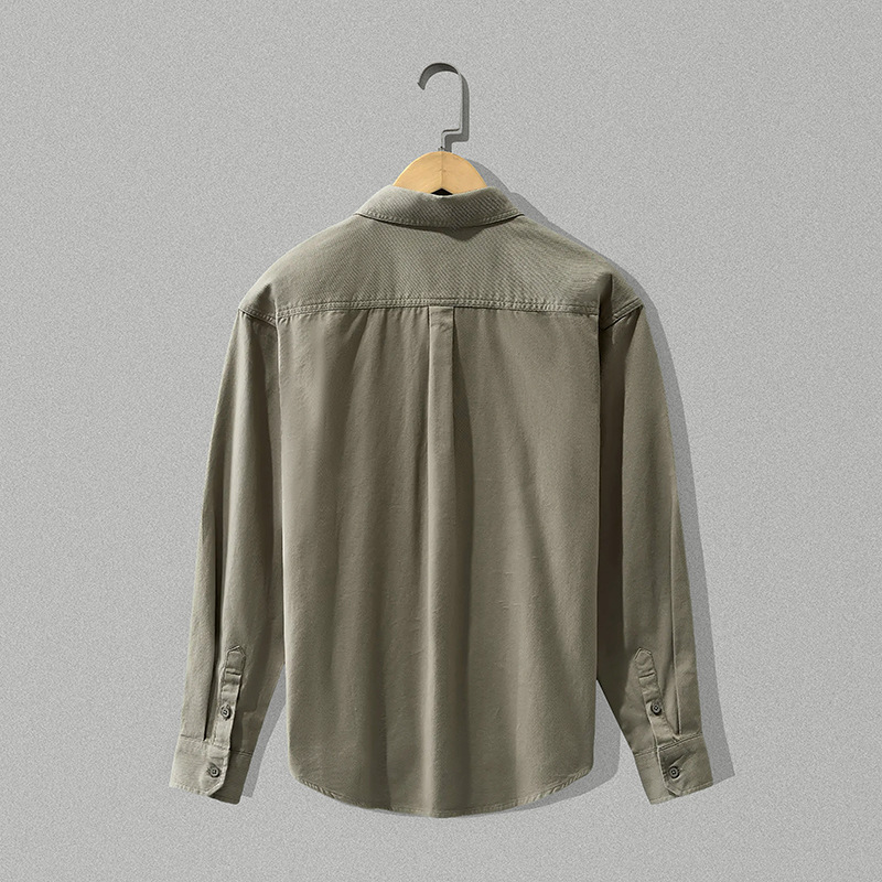 Loose-fitting Versatile Long-sleeve Cotton Shirt