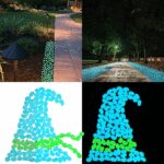 Set Of 200 Glow Stones: 100 Green And 100 Blue Glowing Pebbles For Parties—Party Supplies Set