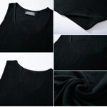 Men's Summer Solid Color Loose Sleeveless Knitted Tank Top, U-Neck Casual Knit Vest