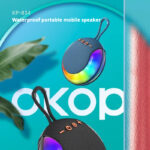 KP-834 Model New Portable Wireless Bluetooth Speaker Compact Outdoor Little Steel Cannon With Ambient Light And Subwoofer Bass