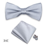 Mens Formalwear Accessory Burgundy Bow Tie Set