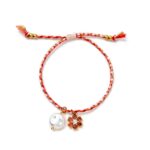 Shell Crystal Green Rice-bead Multi-layer Stacked Bracelet For Women