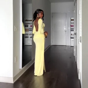 Womens Elegant Backless Sexy Dress