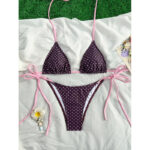 Womens Two-piece Swimsuit, Lace-up, Sexy Bikini For Hot Springs