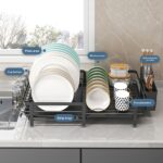 Extendable Dish And Utensil Rack For Storing Bowls And Cups