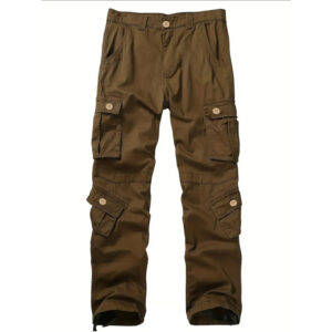 Men’s Cargo Pants 3D Multi Pockets Loose Straight Leg Work Pants Wear Resistant Outdoor Casual Hiking Trousers Plus Size