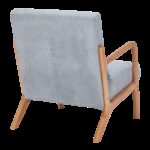 Mid-Century Modern Accent Chair, Arm Chair Living Room Chairs with Pillow Upholstered Reading Chair with Solid Wood Frame & Living Room Bedroom Balcony (Antique Dark Grey)