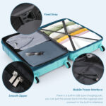 3-Piece Luggage Set - 20in Checked Suitcase with TSA Lock Travel Duffel Bag Wet-Dry Toiletry Bag,blue