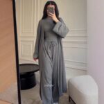 Womens Crew-neck Long-sleeve Top And Wide-leg Pants Set