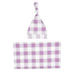 Newborn Swaddle Blanket And Knotted Baby Hat 2-Piece Set