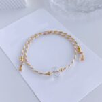 Shell Crystal Green Rice-bead Multi-layer Stacked Bracelet For Women