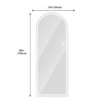 65" x 21" Arch LED Bathroom Mirror - Dimmable Wall Mount Vanity Mirror with Anti-Fog, Shatterproof Glass, Tri-Color Lighting for Makeup Studio & Home Gym