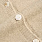 Oversized Crew Neck Button Knit Cardigan Women Soft Puff Sleeve Sweater Coat