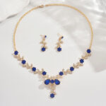 Cross-Border Foreign Trade Retro Jewelry Exaggerated Necklace Set Luxury Crystal Jewelry Banquet Dress Accessories Factory Direct Supply