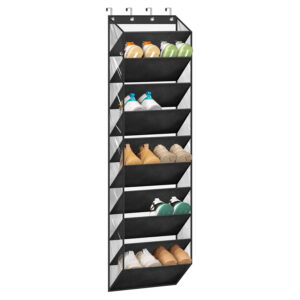 Shoe Organizer, 10-Compartment Door Shoe Organizer, Space-Saving Hanging Shoe Holder For The Front Door—Storage Accessories Set