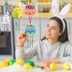 Easter Wind Chime Set, 8-Piece Craft Kit For Easter Decorations, Creative DIY Materials For Homemade Easter Wind Chimes And Party Accessories Set