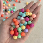 10mm Pumpkin Acrylic Beads, Solid Color PS Plastic Round Charms With Straight Hole For DIY Jewelry Making, Bracelets, Necklaces & Kids Crafts, Mixed Pastel Colors