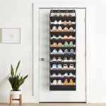 Shoe Organizer, 10-Compartment Door Shoe Organizer, Space-Saving Hanging Shoe Holder For The Front Door—Storage Accessories Set