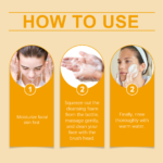 Jaysuing Turmeric Brightening Facial Cleanser With Built-In Silicone Brush, Gentle Oil Control Hydrating Pore Minimizing Face Wash