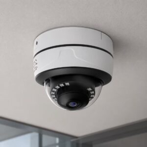 POE Surveillance Camera, Domehemispherical, Indoor, 4-megapixel High Definition