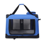 3-Door Folding Soft Dog Crate With Carrying Bag And Fleece Bed , Indoor & Outdoor Pet Home