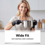 Jue Fish Stainless Steel Pot Cleaning Sponge, For Cleaning Pots And Removing Burnt Marks, Maintenance Type, With Gloves, Scratch-Resistant, Easy To Clean