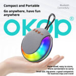 KP-834 Model New Portable Wireless Bluetooth Speaker Compact Outdoor Little Steel Cannon With Ambient Light And Subwoofer Bass